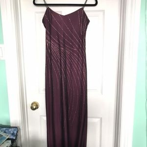 Purple evening dress